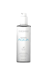 Wicked Simply Aqua Water Based Lubricant 120 ml 4 Ounce Bottle Water Based Lube